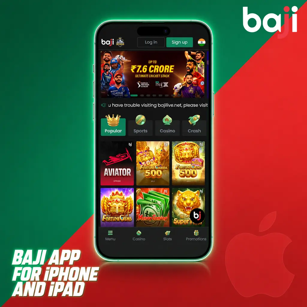 Baji web app icon on iPhone and iPad home screen, installed via Safari for iOS access