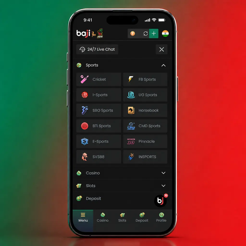 Step-by-step guide to registering, depositing, and placing a cricket bet on Baji sportsbook