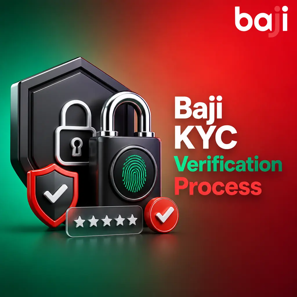 Step-by-step Baji KYC verification process showing ID upload, selfie confirmation, and address proof for account approval