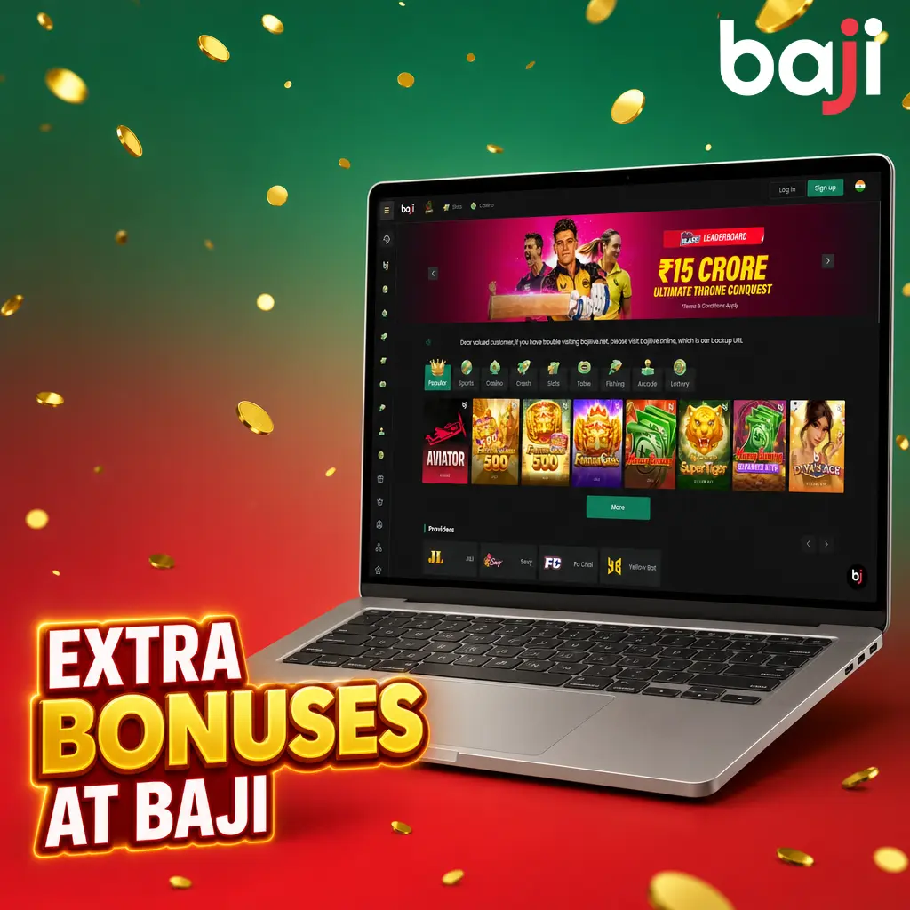 Baji extra bonuses 2026: Monday reload, Tuesday cashback, referral rewards, and six-tier loyalty program for players