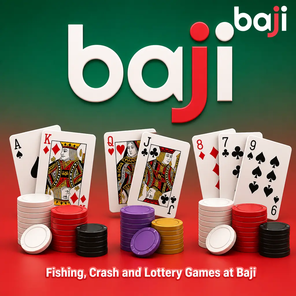 Fishing, Crash and Lottery games at Baji including Happy Fishing, Aviator, Plinko, Keno and Bingo 75 for quick rounds