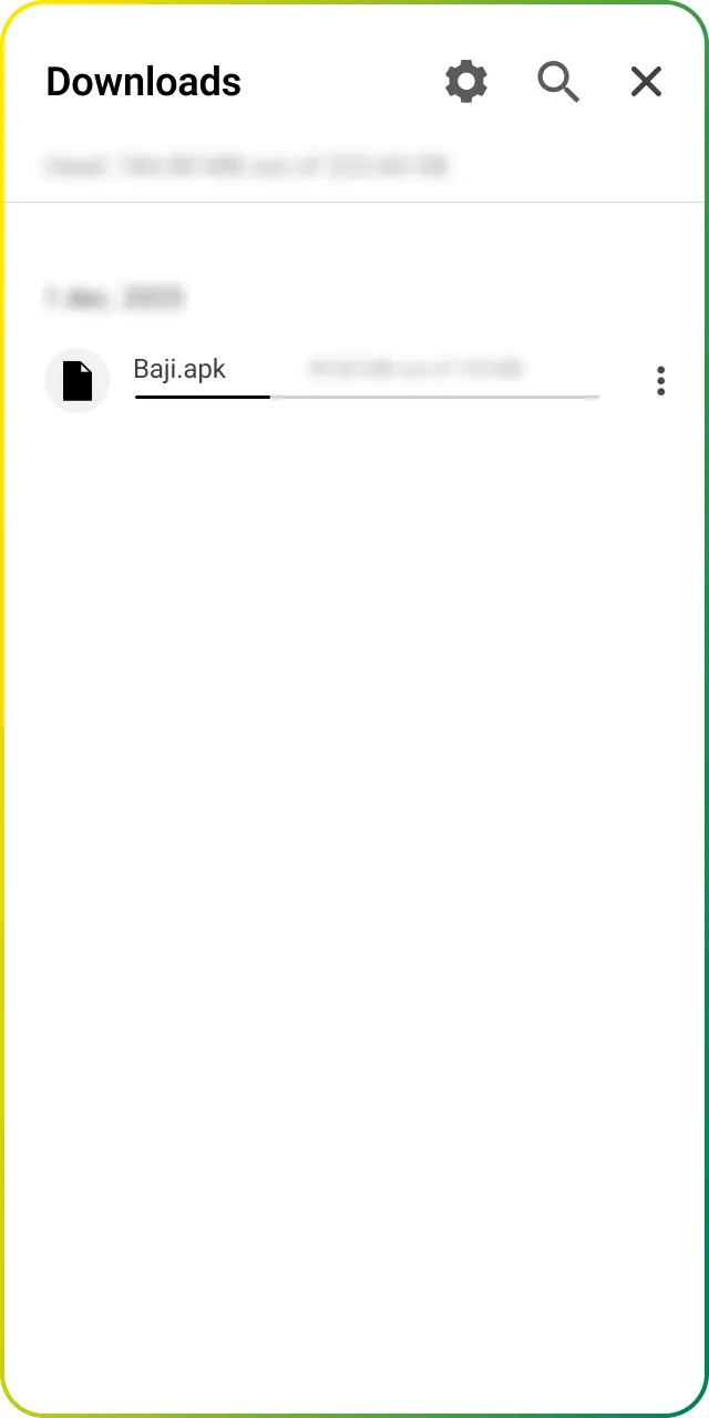 Install the Android app on your mobile device to access Baji anytime.