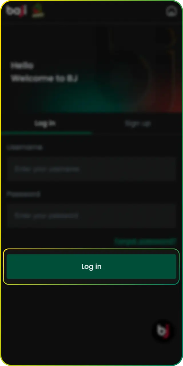Log in or register your account to start playing on Baji iOS.